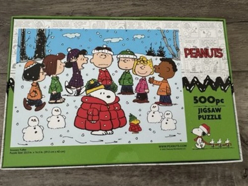 Peanuts Snoopy Puffer 500 Piece Interlocking Cardboard Jigsaw Puzzle Age 9+